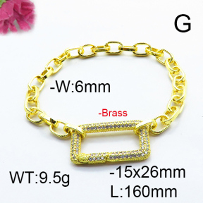 Fashion Brass Bracelet  F6B404514ahjb-J66