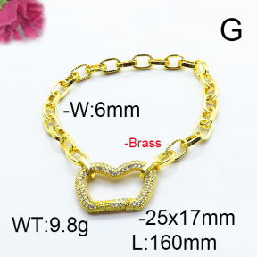 Fashion Brass Bracelet  F6B404515ahjb-J66