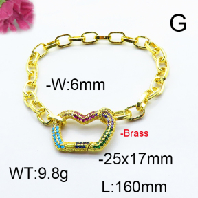 Fashion Brass Bracelet  F6B404516ahjb-J66