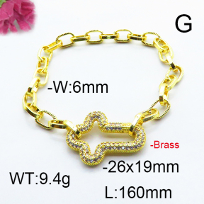 Fashion Brass Bracelet  F6B404517ahjb-J66