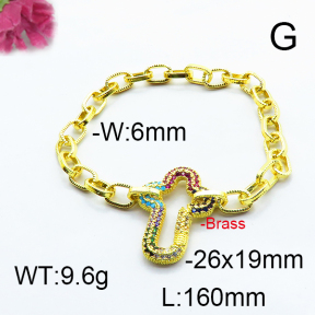 Fashion Brass Bracelet  F6B404518ahjb-J66