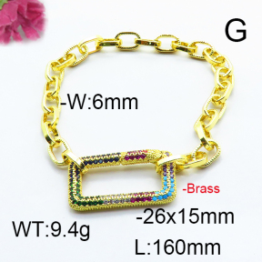 Fashion Brass Bracelet  F6B404521ahjb-J66