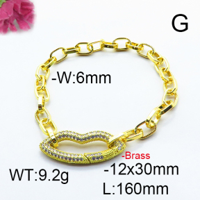 Fashion Brass Bracelet  F6B404522ahjb-J66