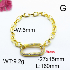 Fashion Brass Bracelet  F6B404524ahjb-J66