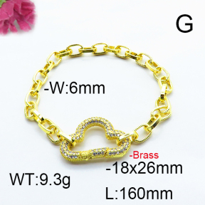 Fashion Brass Bracelet  F6B404526ahjb-J66