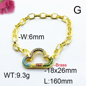 Fashion Brass Bracelet  F6B404527ahjb-J66