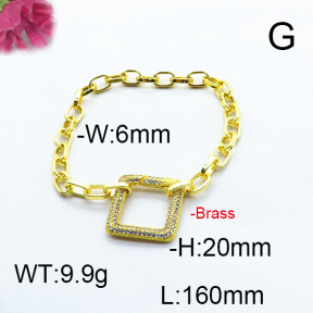 Fashion Brass Bracelet  F6B404528ahjb-J66