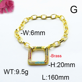 Fashion Brass Bracelet  F6B404529ahjb-J66