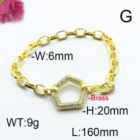 Fashion Brass Bracelet  F6B404530ahjb-J66
