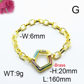 Fashion Brass Bracelet  F6B404531ahjb-J66