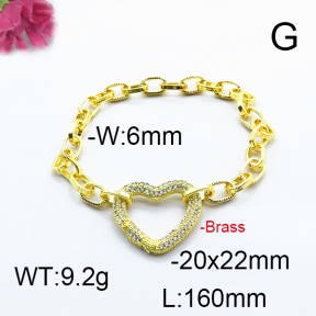 Fashion Brass Bracelet  F6B404532ahjb-J66