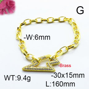 Fashion Brass Bracelet  F6B404534ahjb-J66