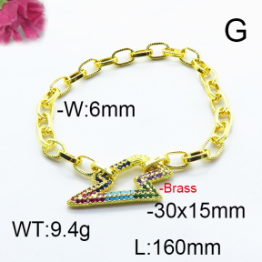 Fashion Brass Bracelet  F6B404535ahjb-J66