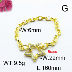 Fashion Brass Bracelet  F6B404536ahjb-J66