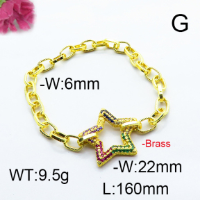Fashion Brass Bracelet  F6B404537ahjb-J66