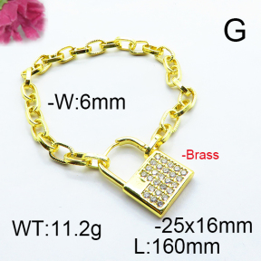 Fashion Brass Bracelet  F6B404538ahjb-J66