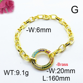 Fashion Brass Bracelet  F6B404542ahjb-J66