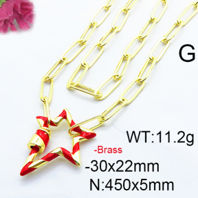 Fashion Brass Necklace  F6N300288vhkb-J66