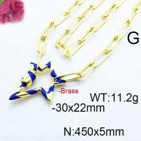 Fashion Brass Necklace  F6N300289vhkb-J66