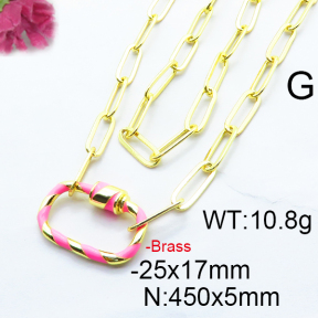 Fashion Brass Necklace  F6N300290vhkb-J66