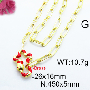 Fashion Brass Necklace  F6N300294vhkb-J66