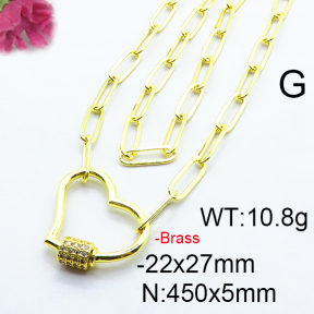 Fashion Brass Necklace  F6N403149vhkb-J66