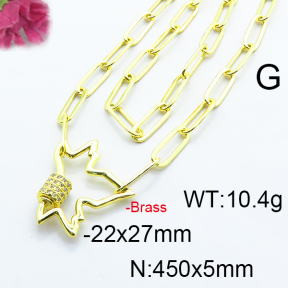 Fashion Brass Necklace  F6N403150vhkb-J66