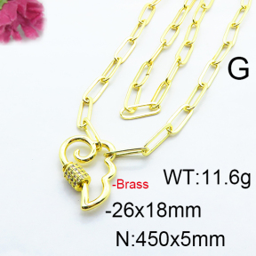Fashion Brass Necklace  F6N403151vhkb-J66