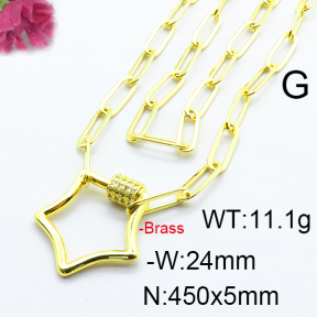 Fashion Brass Necklace  F6N403152vhkb-J66