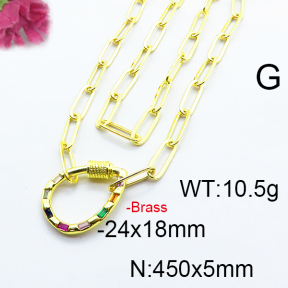 Fashion Brass Necklace  F6N403153vhkb-J66