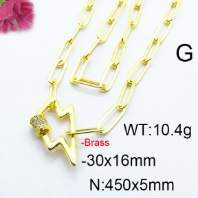 Fashion Brass Necklace  F6N403154vhkb-J66