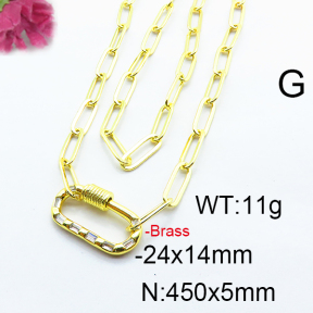Fashion Brass Necklace  F6N403155vhkb-J66