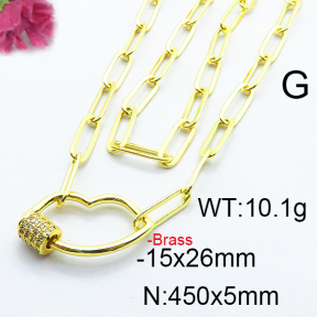 Fashion Brass Necklace  F6N403156vhkb-J66
