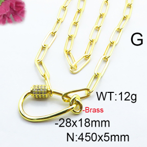 Fashion Brass Necklace  F6N403157vhkb-J66