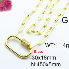 Fashion Brass Necklace  F6N403158vhkb-J66