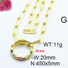 Fashion Brass Necklace  F6N403159vhkb-J66