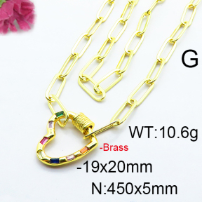 Fashion Brass Necklace  F6N403161vhkb-J66