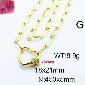 Fashion Brass Necklace  F6N403162vhkb-J66