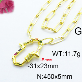 Fashion Brass Necklace  F6N403163vhkb-J66