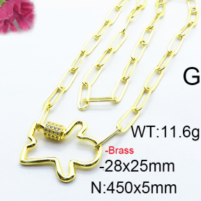 Fashion Brass Necklace  F6N403164vhkb-J66
