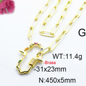 Fashion Brass Necklace  F6N403166vhkb-J66