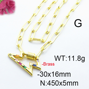 Fashion Brass Necklace  F6N403167vhkb-J66