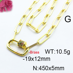 Fashion Brass Necklace  F6N403170vhkb-J66