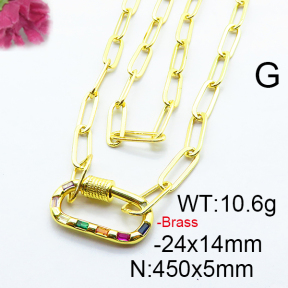 Fashion Brass Necklace  F6N403172vhkb-J66