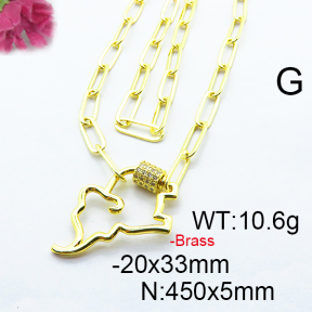 Fashion Brass Necklace  F6N403173vhkb-J66