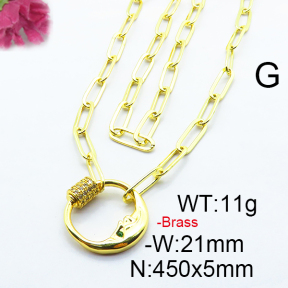 Fashion Brass Necklace  F6N403174vhkb-J66