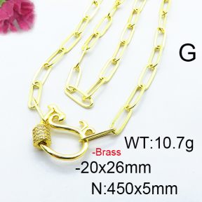 Fashion Brass Necklace  F6N403175vhkb-J66