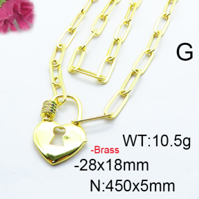 Fashion Brass Necklace  F6N403177vhkb-J66