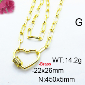 Fashion Brass Necklace  F6N403178vhkb-J66