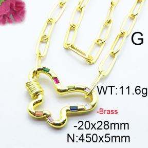 Fashion Brass Necklace  F6N403179vhkb-J66
